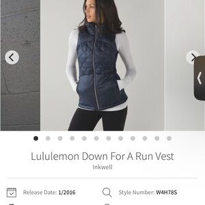 Lululemon down for a run vest
